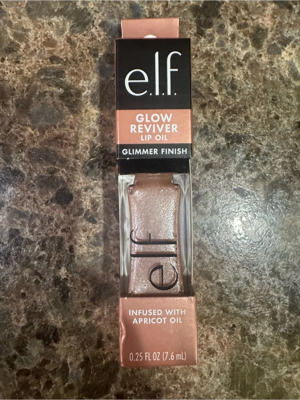ELF Glow Reviver Lip Oil in Shimmery Rose Gold